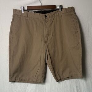 Volcom Men's Khaki Flat Front Shorts